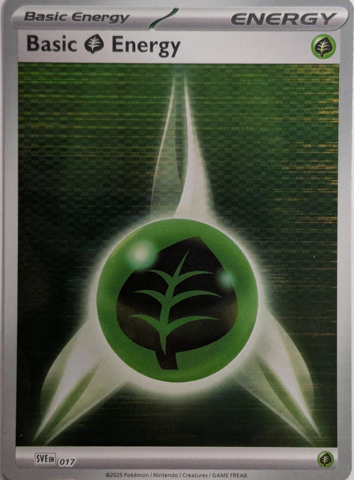 Scarlet & Violet Energy Basic Grass Energy [Holo] Pokémon card